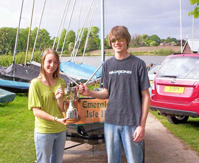 David & Bethany Grey win the Gresford Mirror open photo copyright N Blore taken at Gresford Sailing Club and featuring the Mirror class