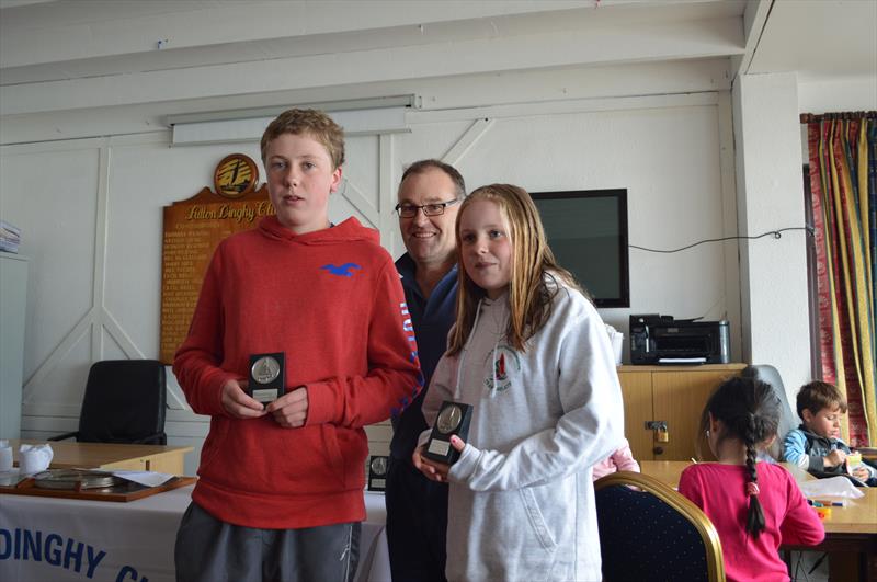 Silver fleet winners Samuel & Imogen Wray at the Irish Mirror Eastern Championships photo copyright Andy Johnston taken at Sutton Dinghy Club and featuring the Mirror class