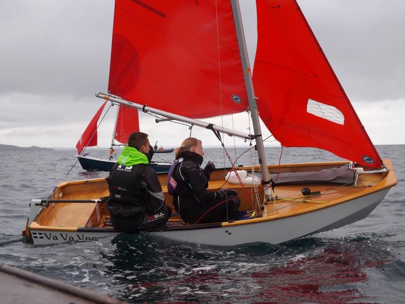 Tom Cosier and Esme Shepherd during the Gul Mirror South West Travellers' event at Penzance photo copyright Di Stephens taken at Penzance Sailing Club and featuring the Mirror class