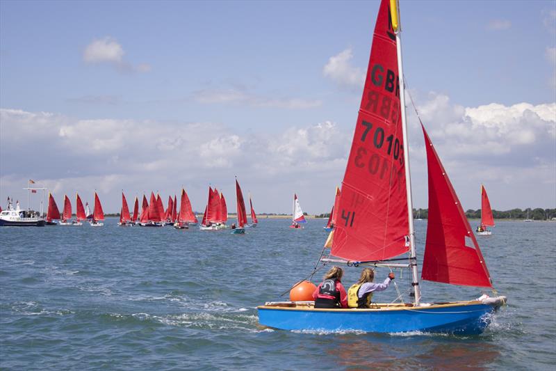 Mirror racing during Junior Fortnight at Itchenor photo copyright Mary Pudney taken at Itchenor Sailing Club and featuring the Mirror class