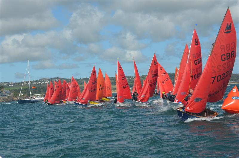 Captain Blue, the undisputed King of the Pin at every Abersoch Mirror Week photo copyright John Edwards taken at South Caernarvonshire Yacht Club and featuring the Mirror class