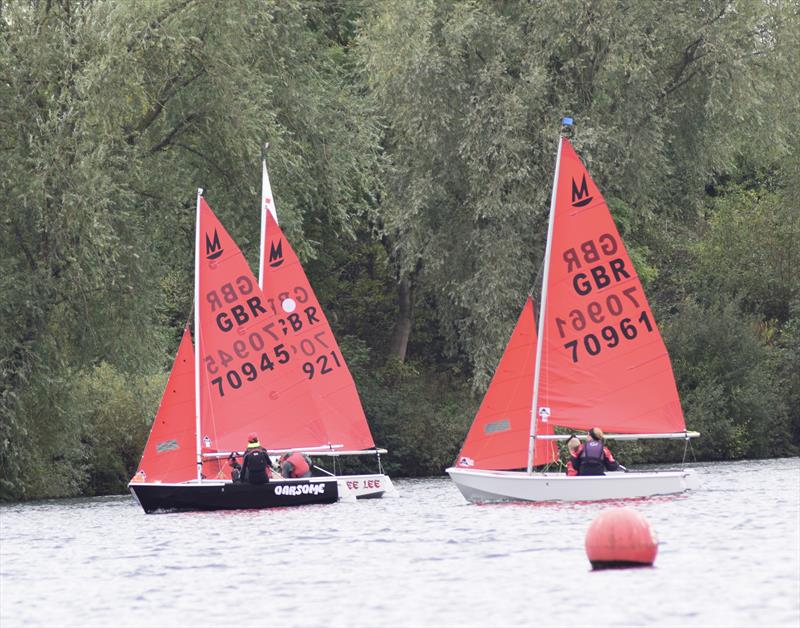 Close racing during the Ripon Mirror Open photo copyright Gail Jackson taken at Ripon Sailing Club and featuring the Mirror class