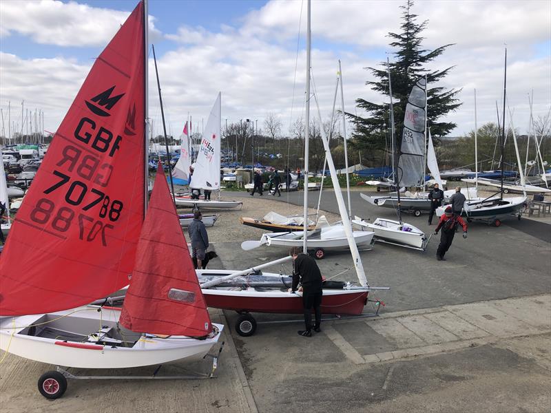 Race preparations at Blackwater Sailing Club photo copyright Nigel Butler taken at Blackwater Sailing Club and featuring the Mirror class