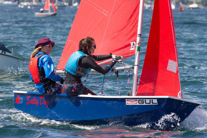 U15 winners Milly Tregaskes and Taryn Banks during the Gul Mirror Nationals at Restronguet photo copyright Kyle Brown taken at Restronguet Sailing Club and featuring the Mirror class