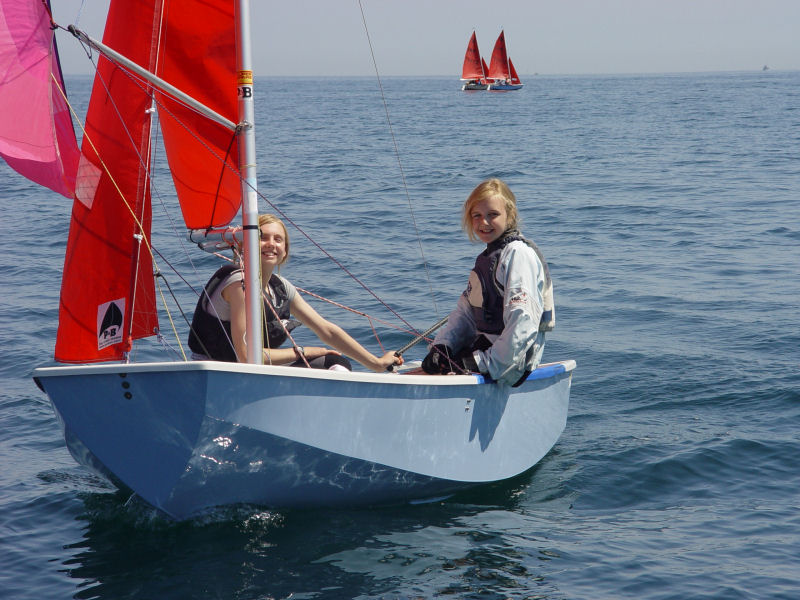 Izzy FitzGerald & Tash Law win the Mirror Nationwide Series Round 2 at Looe photo copyright Peter Aitken taken at Looe Sailing Club and featuring the Mirror class