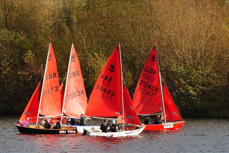 Half Term Frolics for the Mirrors at Otley photo copyright Helen Grayson taken at Otley Sailing Club and featuring the Mirror class