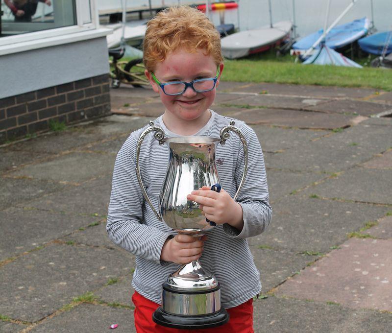 Endeavour trophy for 8 year old Alfie Duncan, helming all 6 races - Mirror Inland, Youth & Junior, and Singlehanded Championship at Bassenthwaite photo copyright William Carruthers taken at Bassenthwaite Sailing Club and featuring the Mirror class