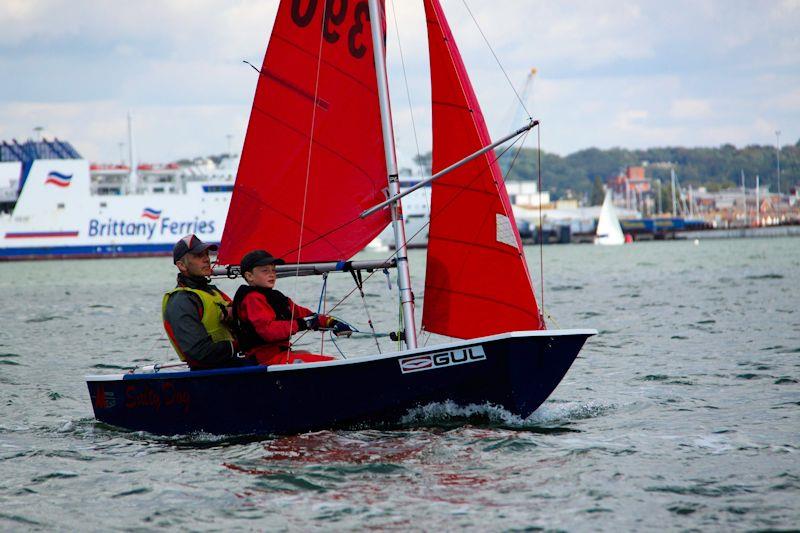 Barrie Phypers and Torrunn Brown in the Rooster Mirror National Championships at Poole photo copyright Alan Phypers taken at Poole Yacht Club and featuring the Mirror class