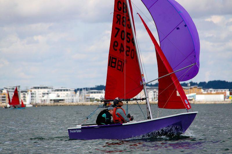 Nuala Sellwood and Oscar Phypers in the Rooster Mirror National Championships at Poole photo copyright Alan Phypers taken at Poole Yacht Club and featuring the Mirror class