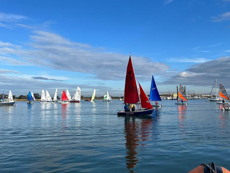 Brading Haven Yacht Club Open Icebreaker Series 2022 day 1 photo copyright Polly Schafer taken at Brading Haven Yacht Club and featuring the Mirror class