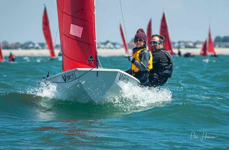 Adam and Arabella Broughton - Vaikobi Mirror National Championships at Hayling Island photo copyright Peter Hickson taken at Hayling Island Sailing Club and featuring the Mirror class