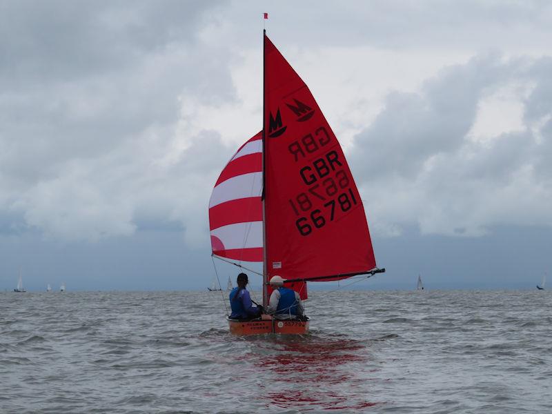 Kippford Week 2023 - Sally Mackay with her crew, Dad, Hamish sailing to their Handicap 3 win in their Mirror photo copyright John Sproat taken at Solway Yacht Club and featuring the Mirror class