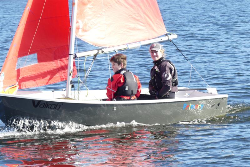 Mirror Inlands at Chew Valley Lake - Rachel Grayson and Harry Smalley in Primary Cru photo copyright Nigel Carson taken at Chew Valley Lake Sailing Club and featuring the Mirror class