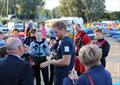 David ‘Freddie' Carr names the new boats at Tudor Sailing Club © Hannah Barnes