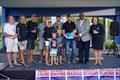 Sir Rodney Williams, KGN, GCMG presents First Prize to Caribbean Alliance Blue Peter, Cruiser/Racer Class at the Jolly Harbour Yacht Club Valentine's Regatta © Henry Trembecki