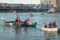 Fancy dress tender race across Weymouth Harbour during the 2018 Whyboats Weymouth Yacht Regatta © Kathy Claydon