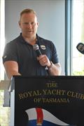 Volunteer Lead Luke Hegarty spoke of the reasons why he volunteers for the Rolex Sydney Hobart Yacht Race &copy; Jane Austin
