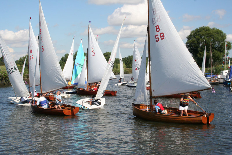 The start of Commodore's Cup during the Beccles Amateur Sailing Club Centenary Regatta photo copyright Richard Deller taken at Beccles Amateur Sailing Club