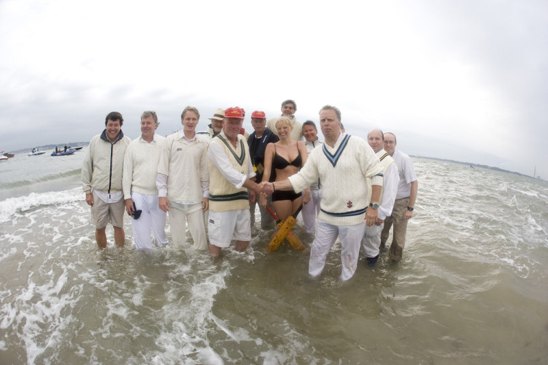 A higher sea level than usual for the annual Brambles Bank Cricket Match photo copyright Mike Jones / www.pikepictures.co.uk taken at 