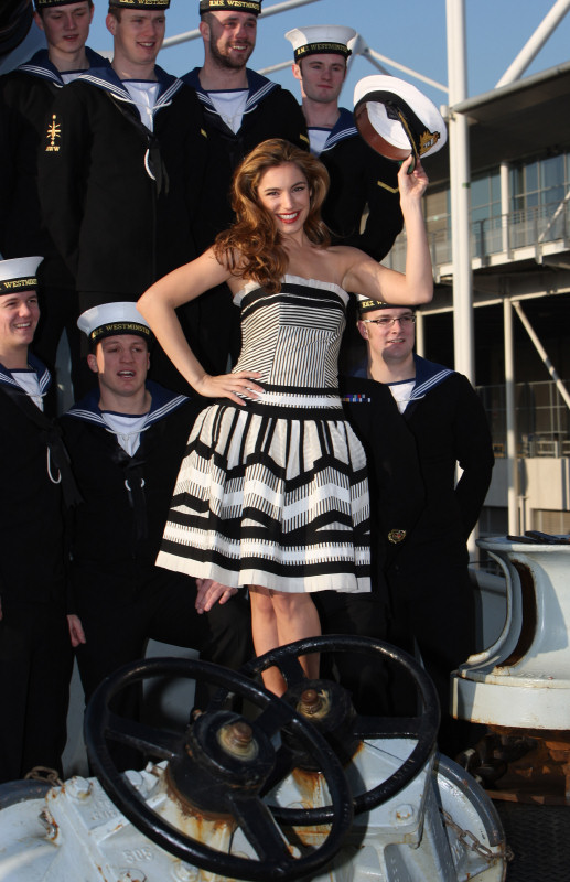 Kelly Brook alongside the representatives of the crew of HMS Westminster opens the 55th London International Boat Show photo copyright onEdition taken at 