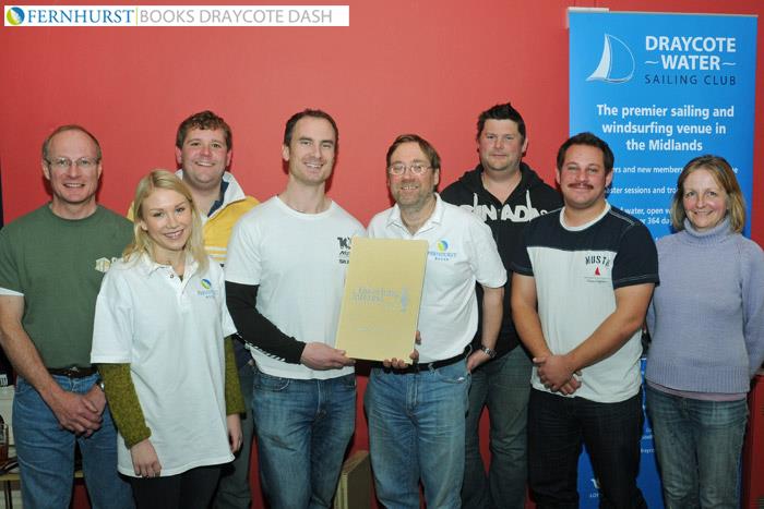 Ben Schooling wins a copy of Bob Fisher's 'An Absorbing Interest' at the Fernhurst Books Draycote Dash 2013 photo copyright Malcolm Lewin / www.malcolmlewinphotography.zenfolio.com/sail taken at Draycote Water Sailing Club