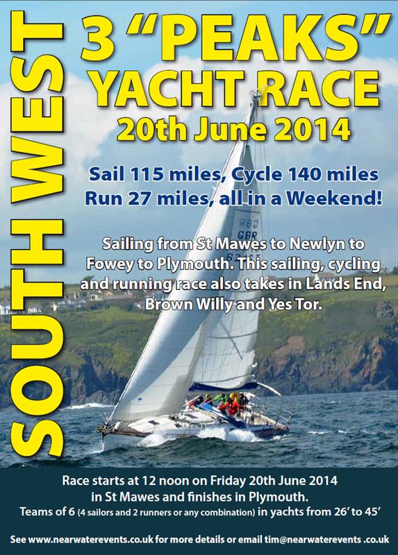 South West 3 Peaks Yacht Race 2014 poster photo copyright Amelia Whitaker taken at 