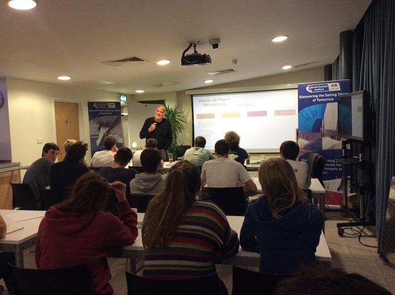 Racing Rules and the America's Cup talk with John Doerr during the BKA Training weekend at the WPNSA - photo © RYA / UKSA
