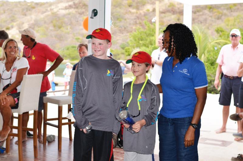 Young Apsara Crew: Jayden Shephard, left; Carter Zimmerman, right on day 2 of the 2014 BVI Spring Regatta and Sailing Festival photo copyright Debora Parentes / BVI Spring Regatta taken at Royal BVI Yacht Club