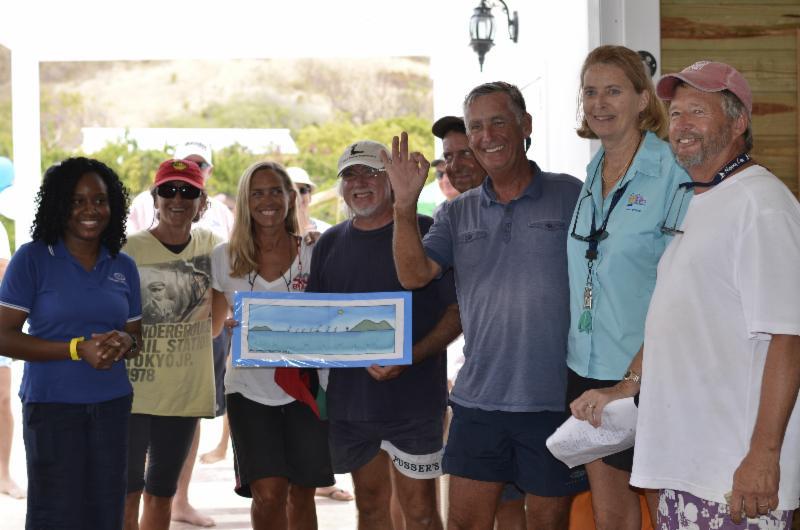 Sweetness crew with Ruth Phillips from Caribbean Insurance Ltd Judy Petz, Regatta Director on day 2 of the 2014 BVI Spring Regatta and Sailing Festival photo copyright Debora Parentes / BVI Spring Regatta taken at Royal BVI Yacht Club