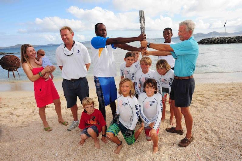 The arrival of the Queen's Baton in the Race Village brought much excitement - photo © Todd van Sickle / BVI Spring Regatta 
