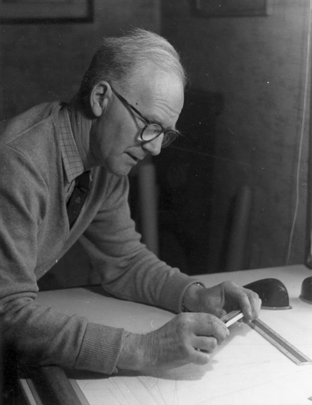 One of the great post war dinghy designers, Austin Farrar moved away from the old 'rule of thumb' development. Instead, he worked to use mathematical models to produce more advanced hull shapes and rigs photo copyright Farrar / Chivers Collection taken at 