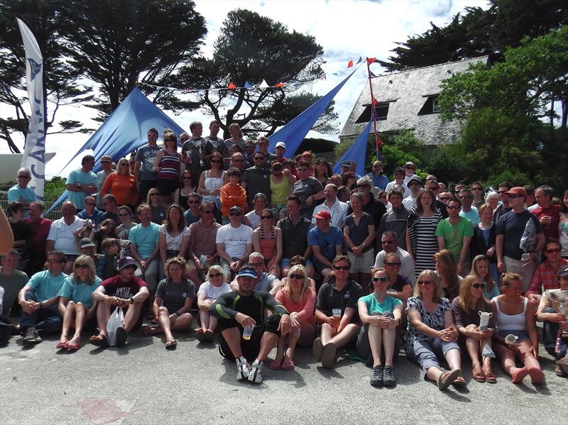 Competitors after the Carnac 2014 prize giving photo copyright Yacht Club de Carnac taken at Yacht Club de Carnac