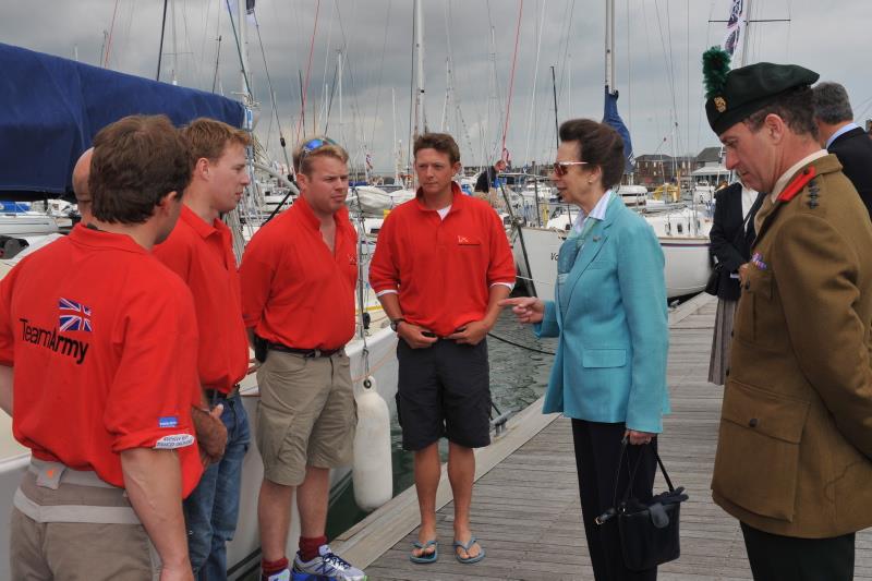 HRH The Princess Royal visits Hornet Services Sailing Club photo copyright Guy Pool taken at Hornet Services Sailing Club