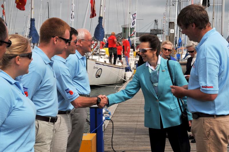 HRH The Princess Royal visits Hornet Services Sailing Club photo copyright Guy Pool taken at Hornet Services Sailing Club