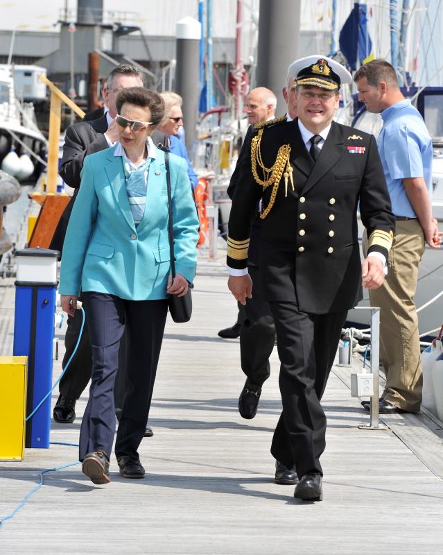 HRH The Princess Royal visits Hornet Services Sailing Club photo copyright Guy Pool taken at Hornet Services Sailing Club