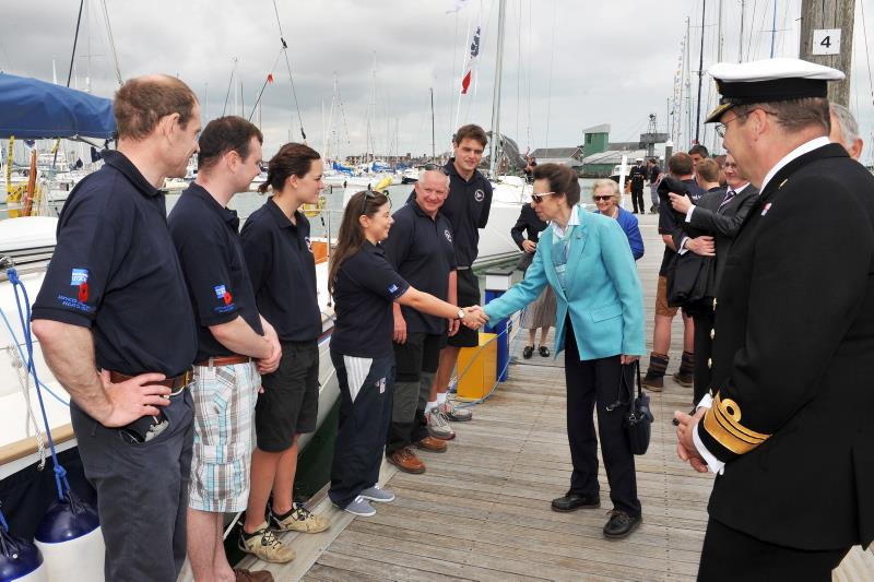 HRH The Princess Royal visits Hornet Services Sailing Club photo copyright Guy Pool taken at Hornet Services Sailing Club