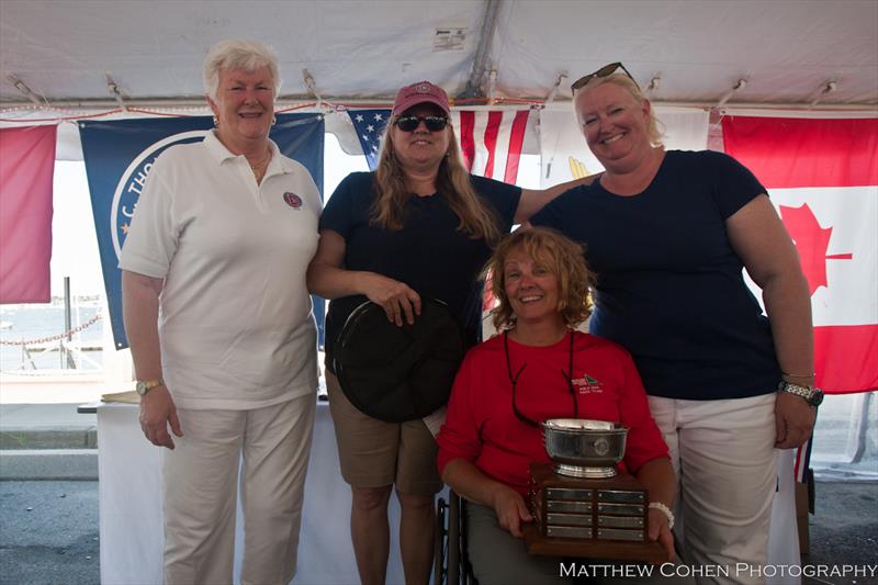 Larry Gadsby Most Improved Award to Christine Lavallee at the Clagett Regatta photo copyright Matthew Cohen / Clagett Regatta taken at Sail Newport