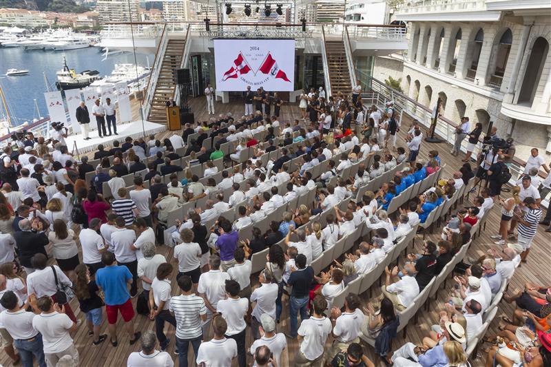 Final prize giving of the Giraglia Rolex Cup 2014 at the new Yacht Club de Monaco clubhouse photo copyright Carlo Borlenghi / Rolex taken at Yacht Club de Monaco