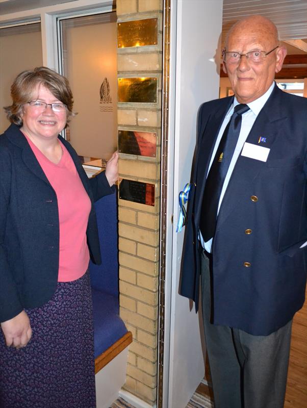 MP Therese Coffey and club president Robert Wright reopen the Felixstowe Ferry Sailing Club clubhouse photo copyright FFSC taken at Felixstowe Ferry Sailing Club