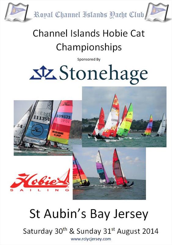 Channel Islands Hobie Cat Championships poster photo copyright RCIYC taken at Royal Channel Islands Yacht Club