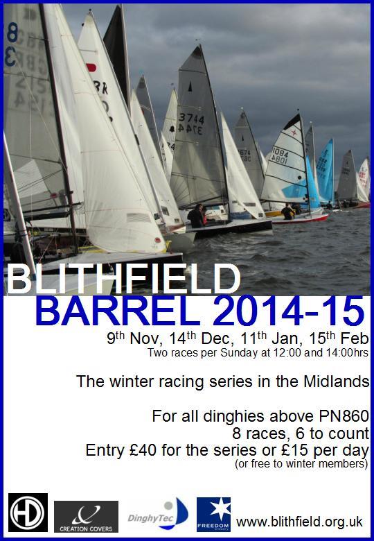 Blithfield Barrel 2014-15 photo copyright Blithfield Sailing Club taken at Blithfield Sailing Club