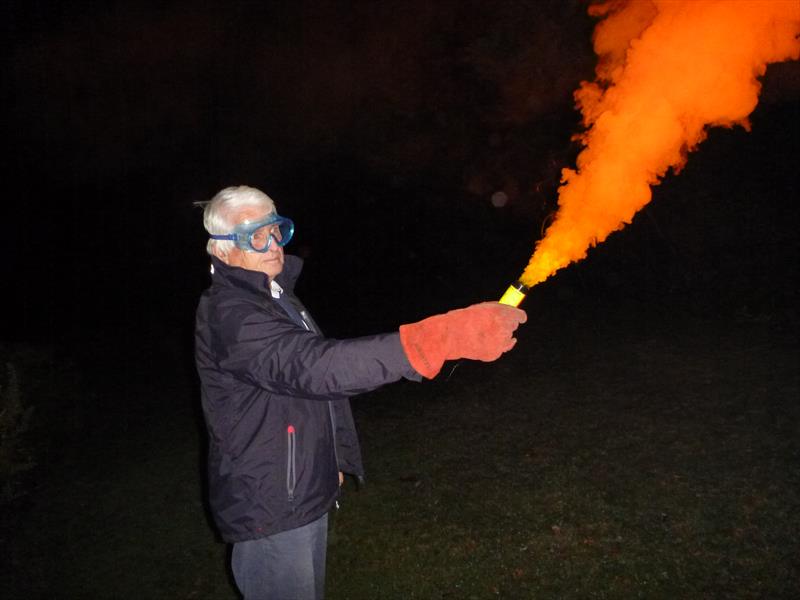 Six Bells Sailing Club November training evening for the correct use of flares photo copyright Six Bells Sailing Club taken at Six Bells Sailing Club