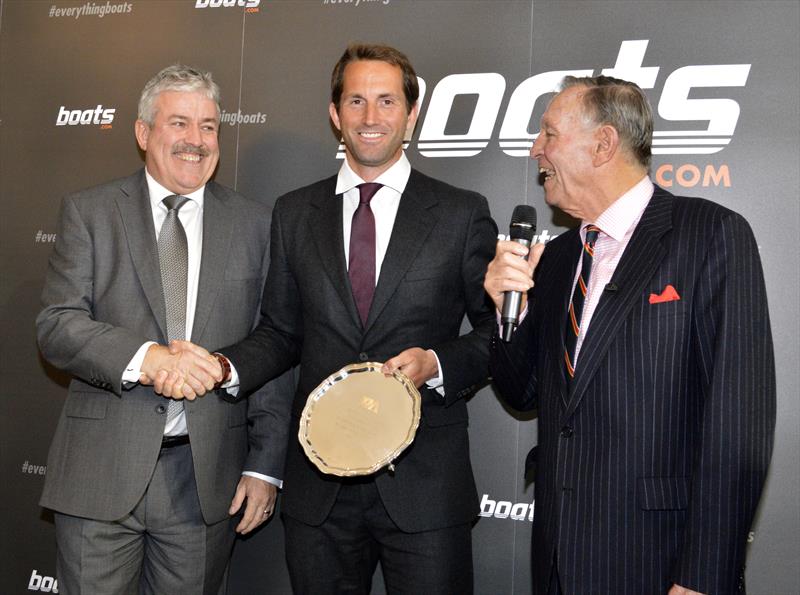 Sir Ben Ainslie, receiving a boats.com YJA life-time achievement award on behalf of Iain Percy - photo © YJA