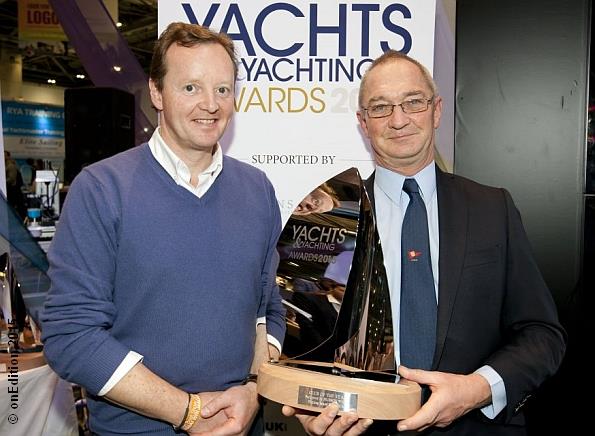 HISC Commodore Greg Lamb (right) receiving the Yachts & Yachting Club of the Year award photo copyright onEdition taken at 