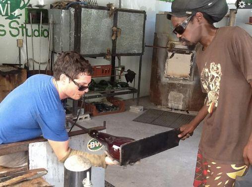 Workers at Green VI in progress making the 2015 Awards photo copyright BVI Spring Regatta taken at Royal BVI Yacht Club