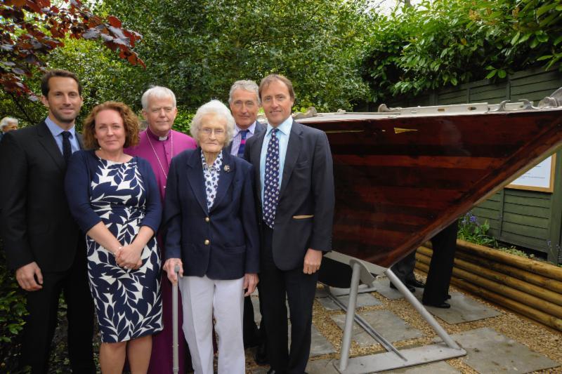 Sir Ben Ainslie, Sally Tattersall, The Rt.Rev. Nicholas Holtam, Margaret Chadd, Jonathan and Sam Chadd photo copyright PR Works taken at 