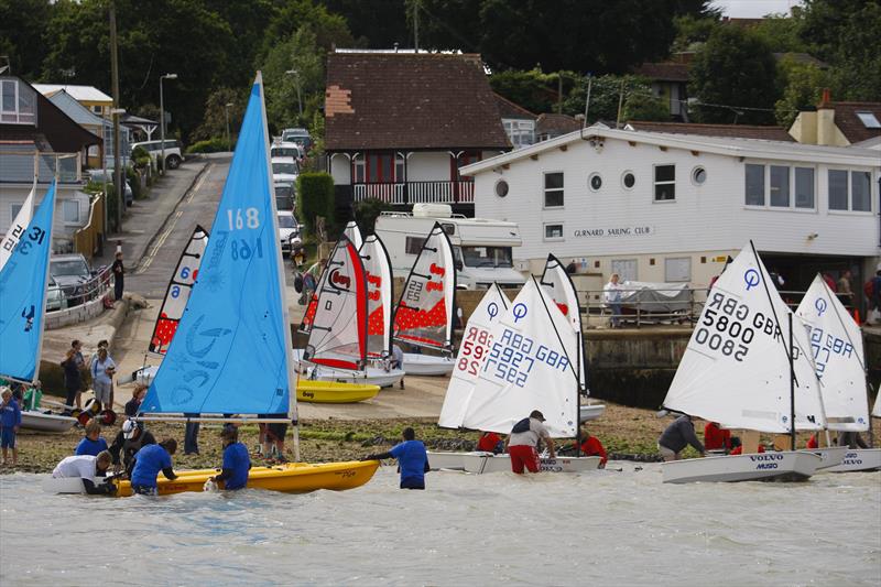 Dinghies off Gurnard Sailing Club - photo © GSC