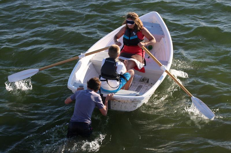 Rufus and Jane Mackenzie win the blind rowing at Bosham Junior Week photo copyright Dawn Chesher & Greg Grant taken at Bosham Sailing Club