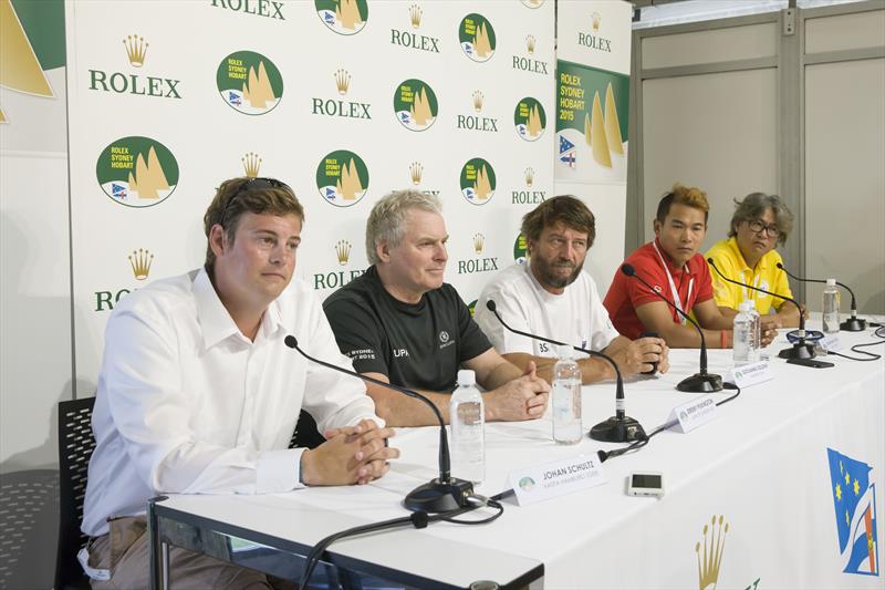 Rolex Sydney to Hobart press conference with Johan Schultz, Jeremy Pilkington, Giovanni Soldini, Zhao Chuan Bao and Dong Qing - photo © Andrea Francolini