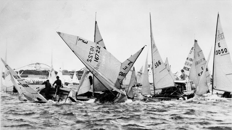 Carnage at a manned A mark during the 1978 West Lancs 24 Hour Race photo copyright WLYC taken at West Lancashire Yacht Club